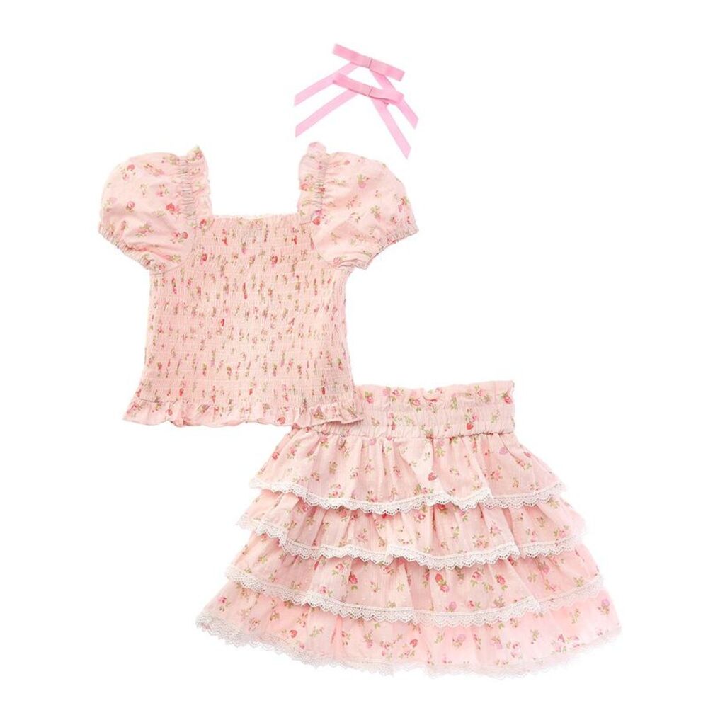 Shabby Chic Girls  3Pc Skort Set, Pink